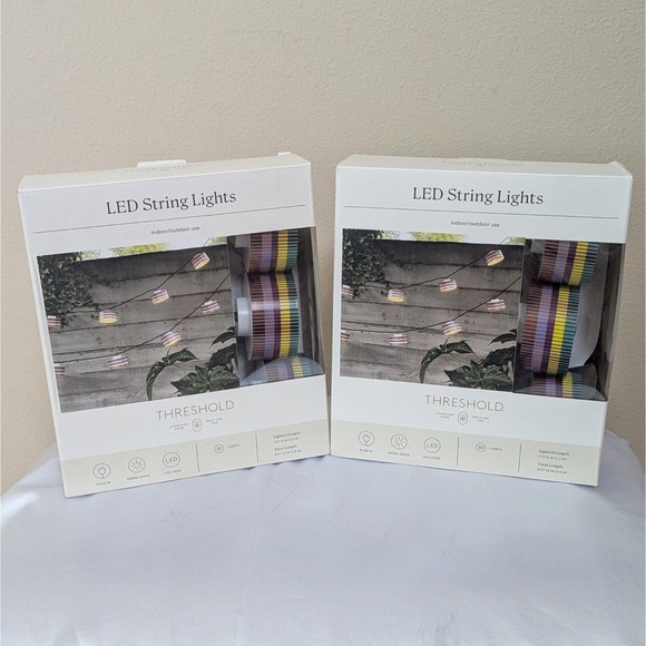 Threshold Other - Threshold LED Printed Shades Indoor Outdoor Lantern String Lights 10ct 2-Pack